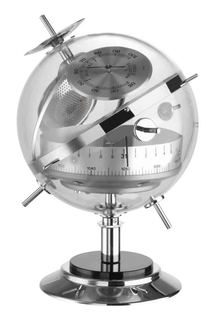 Sputnik Barometer Weather Station, Silver - Image 2