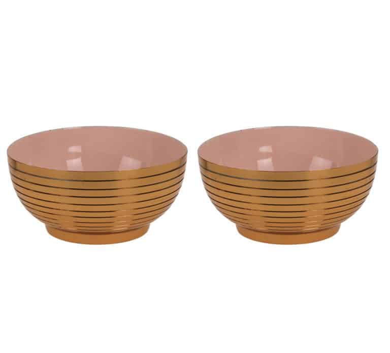 Pair Nude Gold Bowls