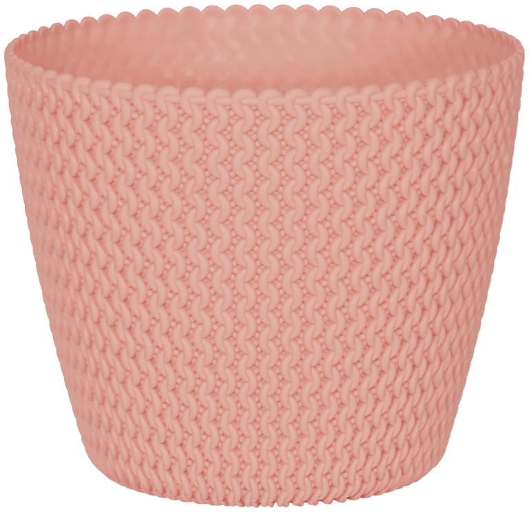 Geli Hipster Knitted Plastic Plant Flower Pot Cachepot (22, Rose) - Image 3
