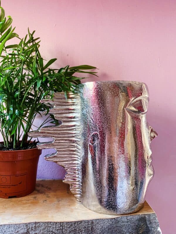 Metal Head Vase - Image 3