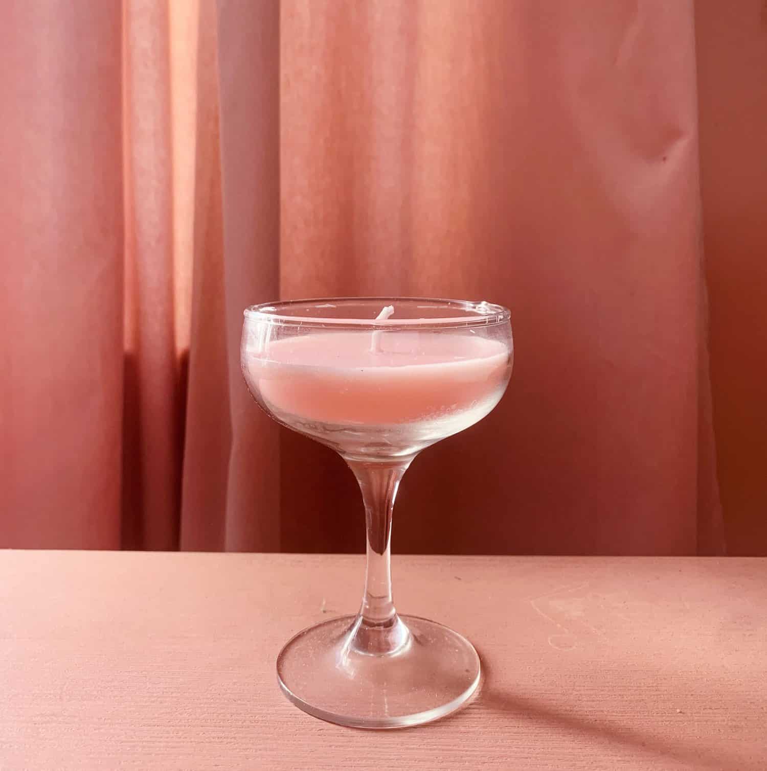 Pink Cocktail Candle