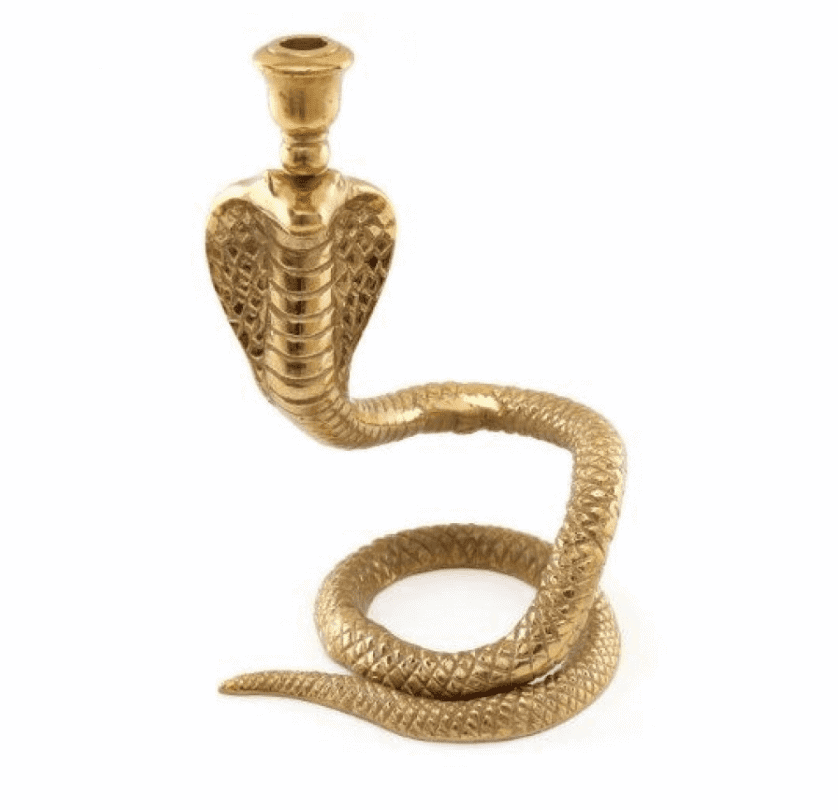 Gold Snake Candle Holder