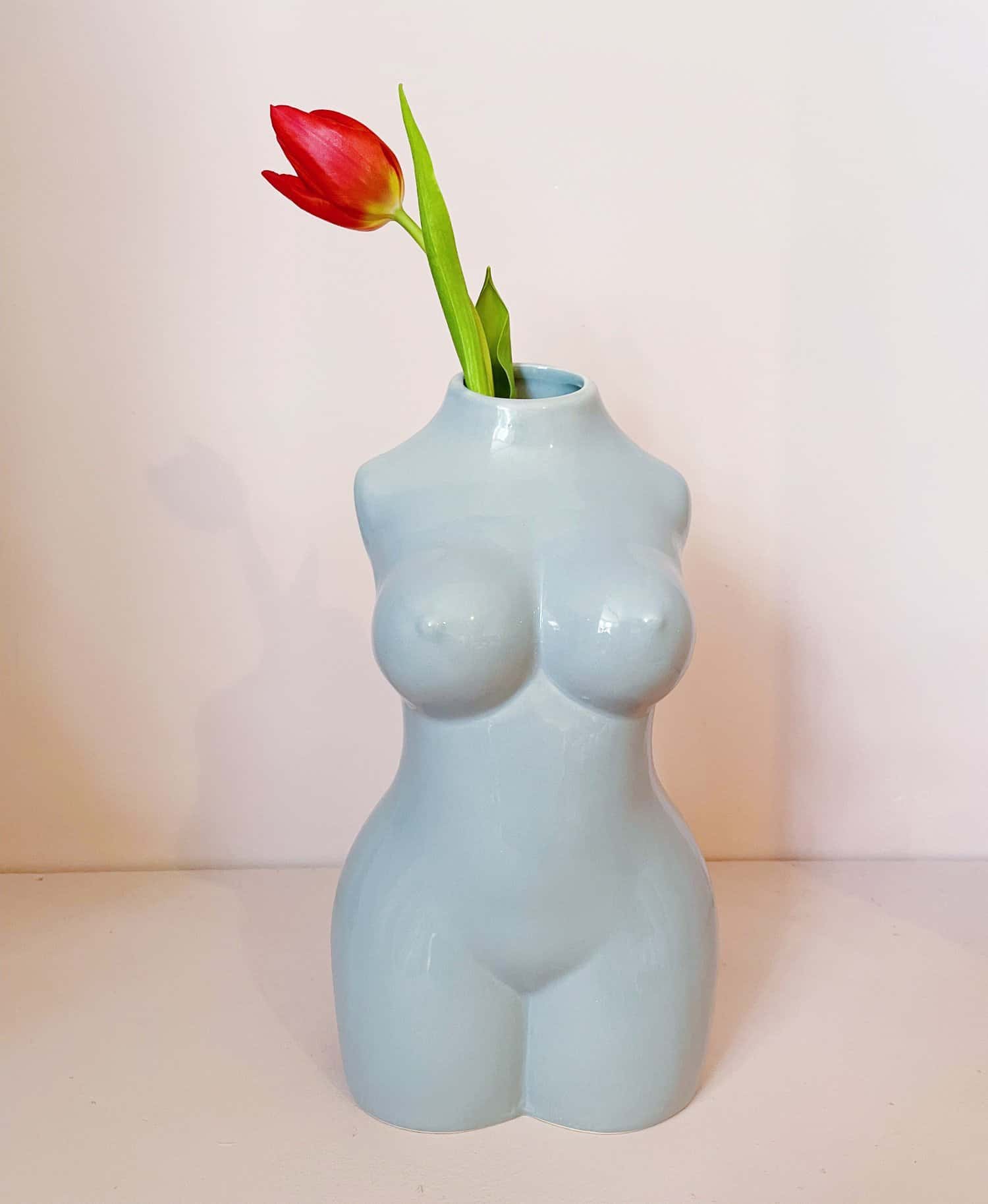 Large Grey Body Bust Vase