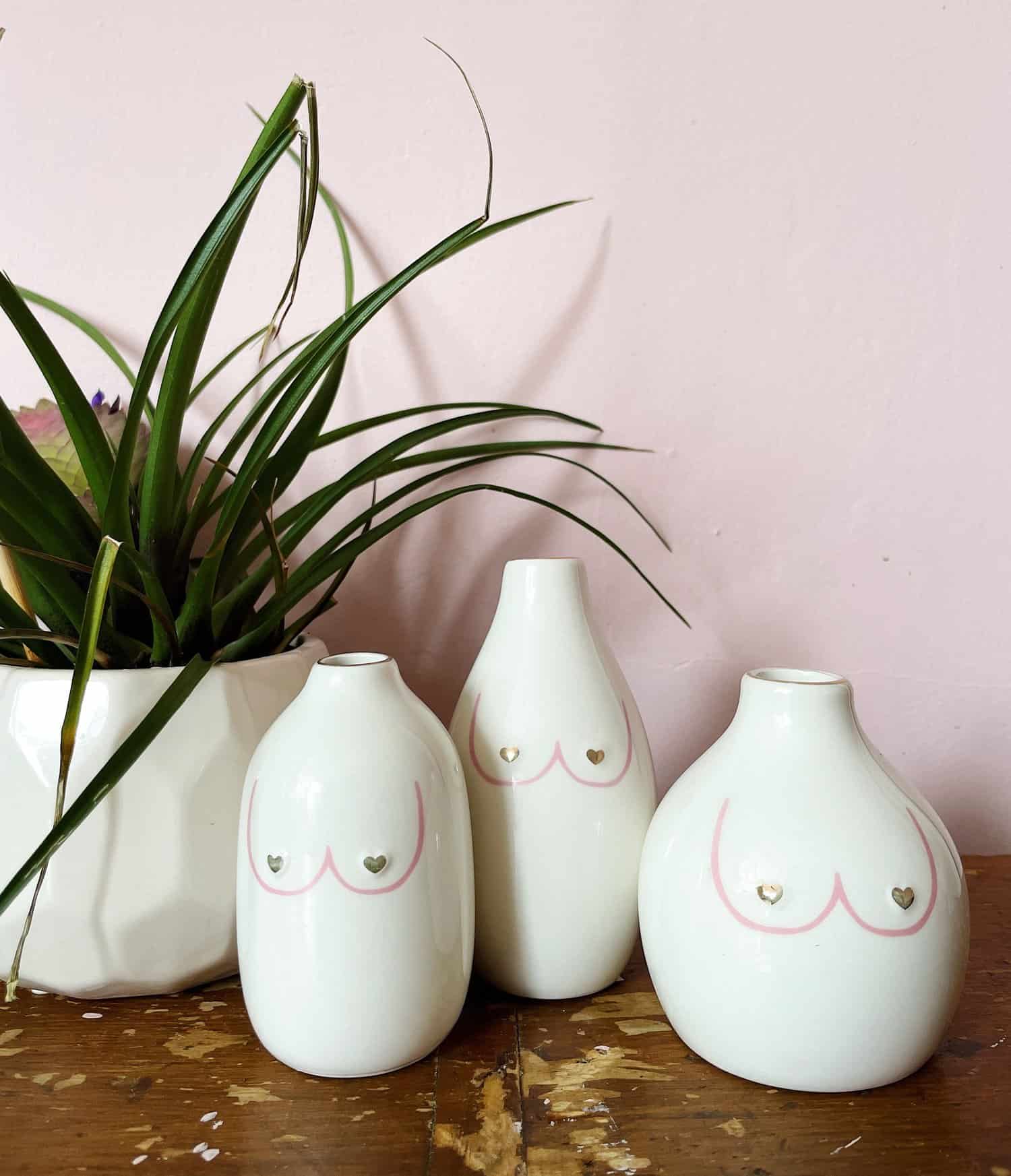 Girl Power Boobies Vases